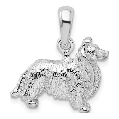 Sterling Silver 3D Shetland Sheepdog Pendant