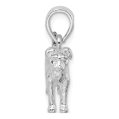 Sterling Silver 3D Jack Russell Terrier Pendant – view 3