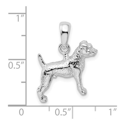 Sterling Silver 3D Jack Russell Terrier Pendant – view 4