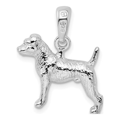 Sterling Silver 3D Jack Russell Terrier Pendant – view 5