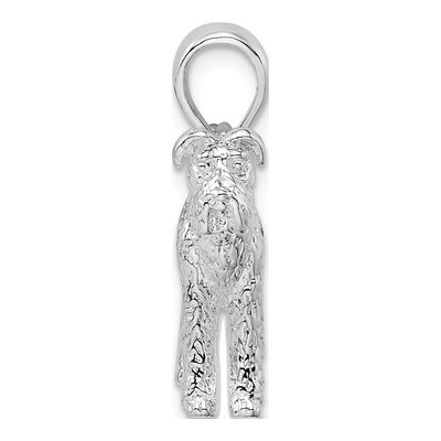 Sterling Silver Airedale Terrier Pendant – view 3