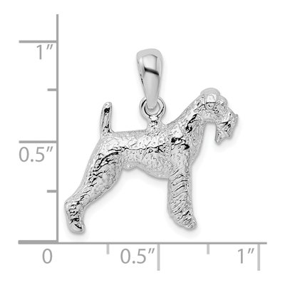 Sterling Silver Airedale Terrier Pendant – view 4