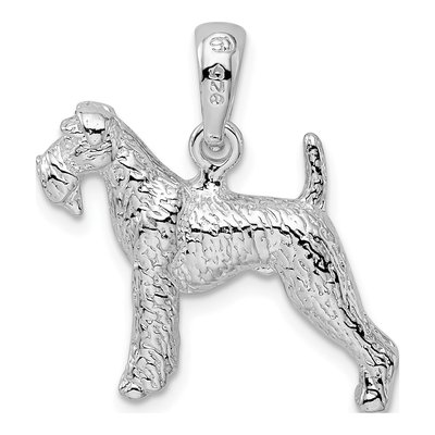 Sterling Silver Airedale Terrier Pendant – view 5