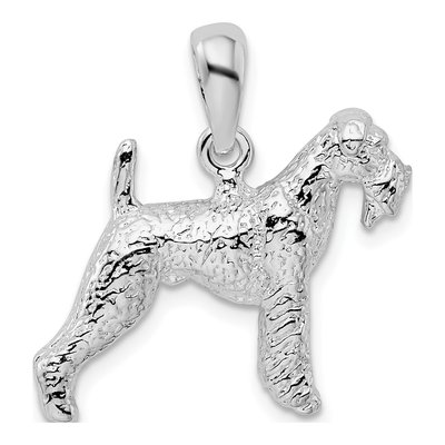 Sterling Silver Airedale Terrier Pendant