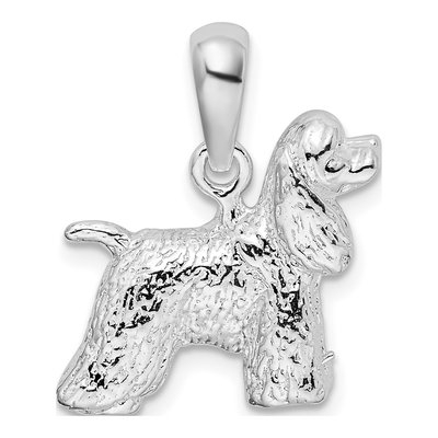 Sterling Silver Cocker Spaniel Dog Pendant