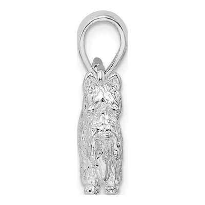Sterling Silver 3D Scottish Terrier Pendant – view 3