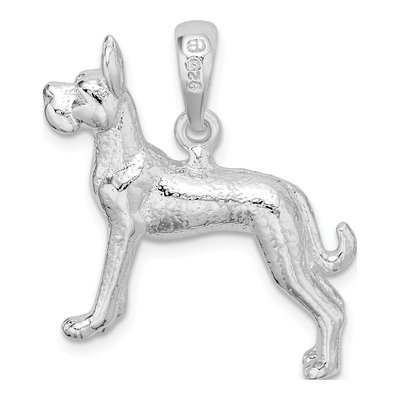 Sterling Silver 3D Great Dane Pendant – view 5