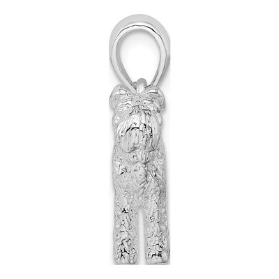 Sterling Silver Kerry Blue Terrier Dog Pendant – view 3