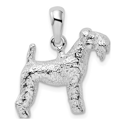 Sterling Silver Kerry Blue Terrier Dog Pendant