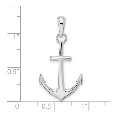 Sterling Silver Anchor Pendant – view 4