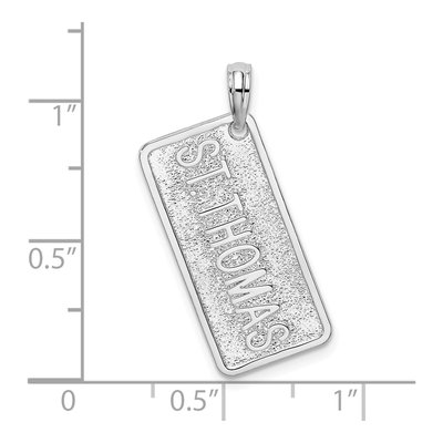 Sterling Silver St Thomas License Plate Pendant – view 4
