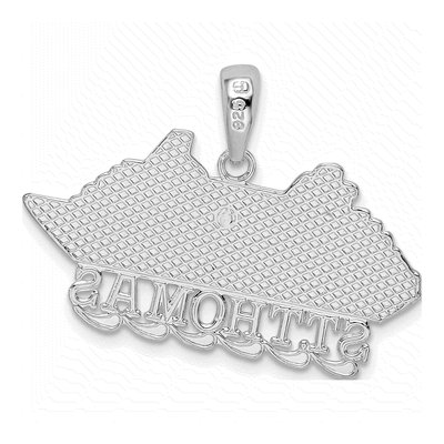 Sterling Silver St Thomas Cruise Ship Pendant – view 5
