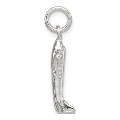 Sterling Silver Jet 3D Pendant – view 3
