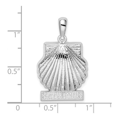 Sterling Silver Scallop Shell Pendant | De-Ani – view 4
