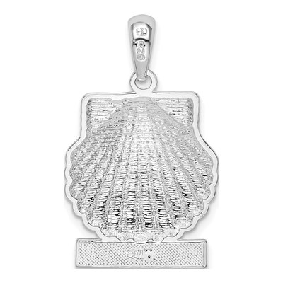 Sterling Silver Scallop Shell Pendant | De-Ani – view 5
