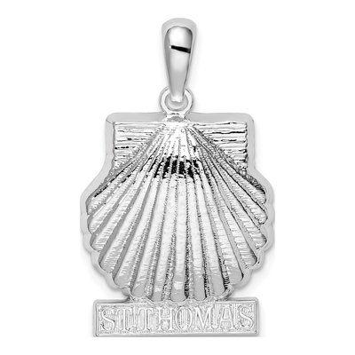 Sterling Silver Scallop Shell Pendant