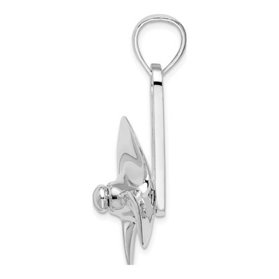 Sterling Silver 3D Moveable Propeller Pendant – view 3