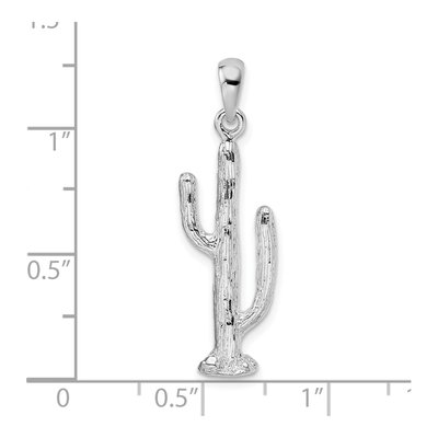 Sterling Silver 3D Saguaro Cactus Pendant – view 4