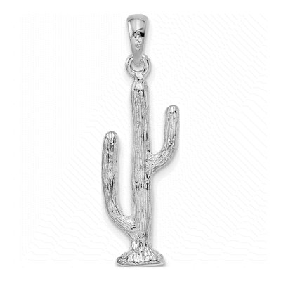 Sterling Silver 3D Saguaro Cactus Pendant – view 5