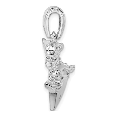 Sterling Silver Double Horse Head Pendant – view 3