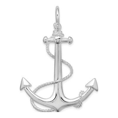 Sterling Silver 3D Anchor Pendant