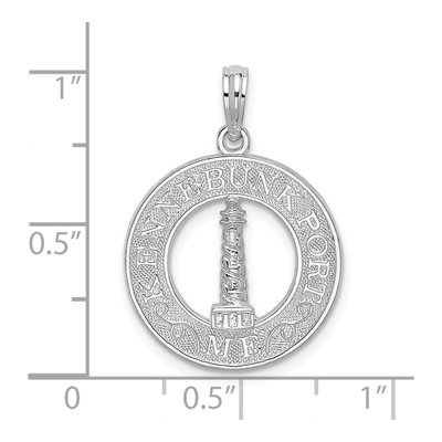 Sterling Silver Lighthouse Circle Pendant – view 4