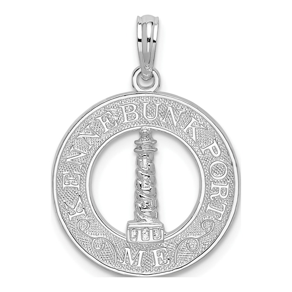 Sterling Silver Lighthouse Circle Pendant