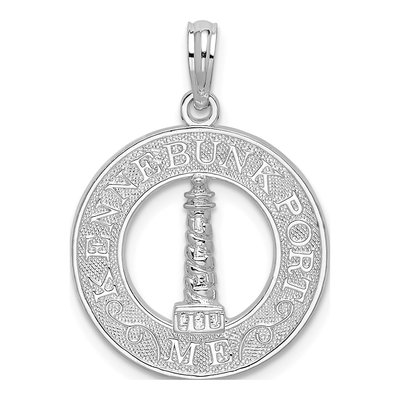 Sterling Silver Lighthouse Circle Pendant