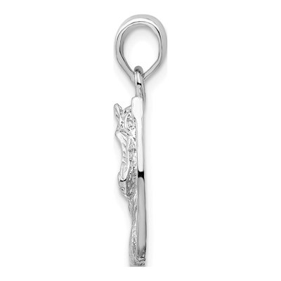 Sterling Silver Horse Head Horseshoe Pendant – view 3