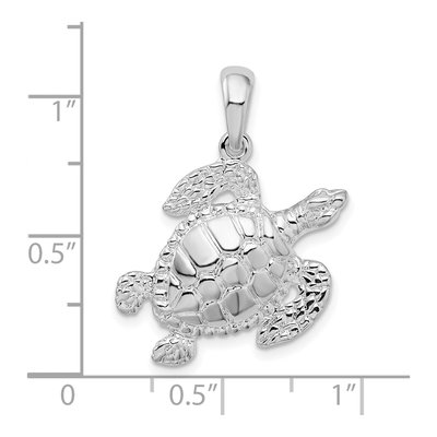 Sterling Silver Sea Turtle Pendant – view 4
