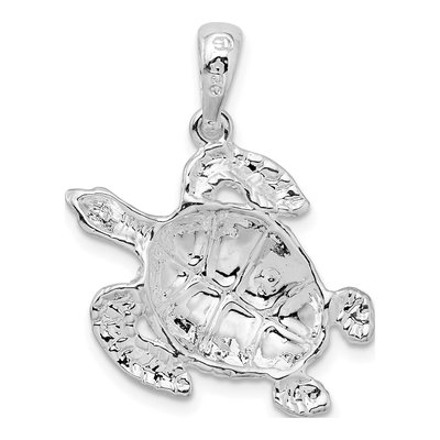 Sterling Silver Sea Turtle Pendant – view 5