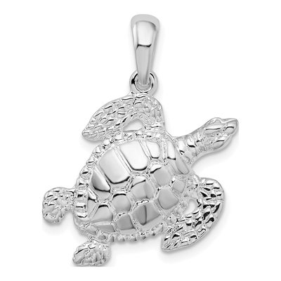Sterling Silver Sea Turtle Pendant
