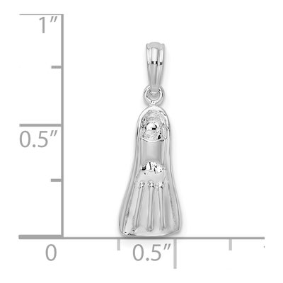 Sterling Silver Scuba Flipper Pendant – view 4