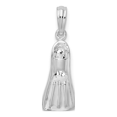 Sterling Silver Scuba Flipper Pendant