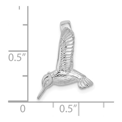 Sterling Silver 3D Hummingbird Charm – view 4