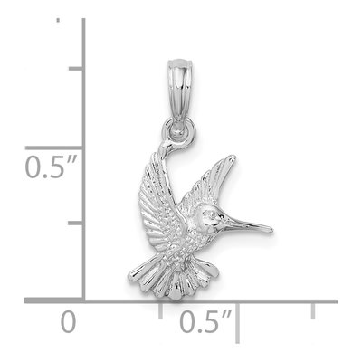 Sterling Silver Hummingbird Pendant – view 4