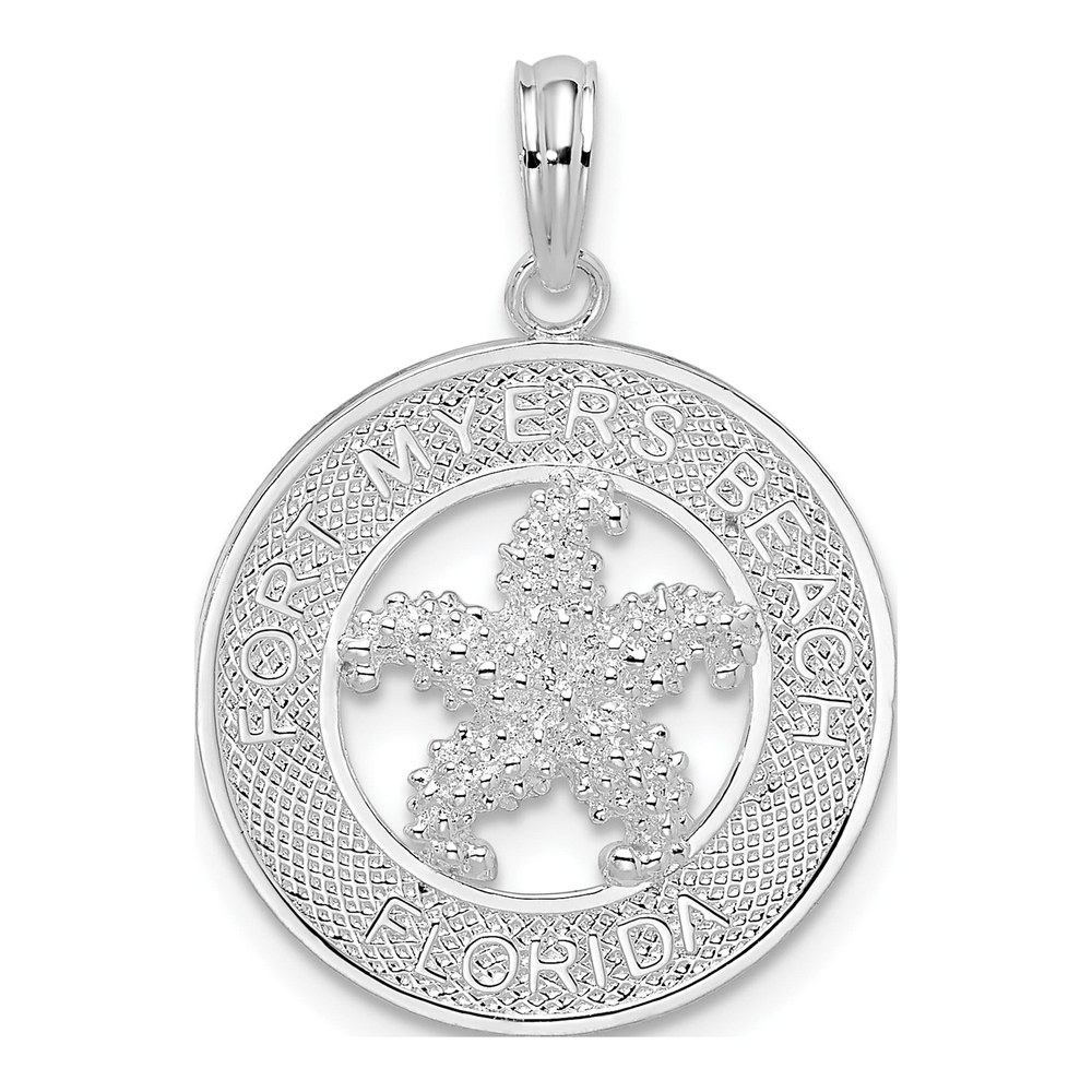Sterling Silver Fort Myers Beach Starfish Pendant