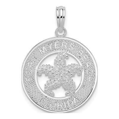 Sterling Silver Fort Myers Beach Starfish Pendant