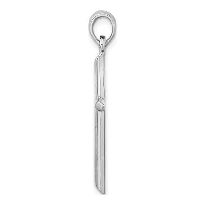 Sterling Silver 3D Cylinder Cross Pendant – view 3
