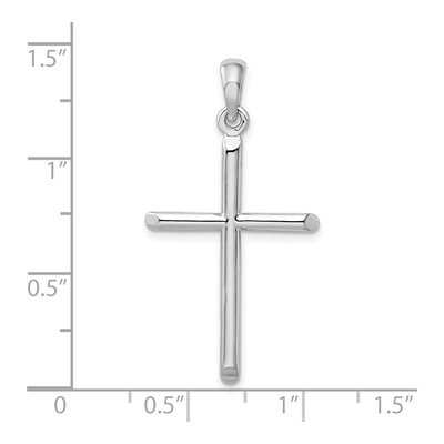 Sterling Silver 3D Cylinder Cross Pendant – view 5