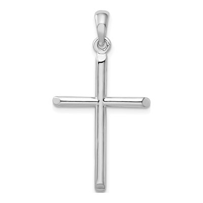 Sterling Silver 3D Cylinder Cross Pendant