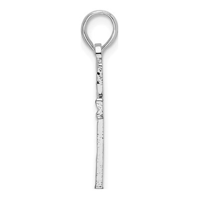 Sterling Silver Diamond-Cut Latin Cross Pendant – view 3