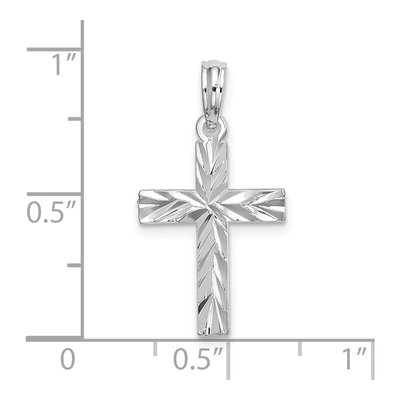 Sterling Silver Diamond-Cut Latin Cross Pendant – view 4