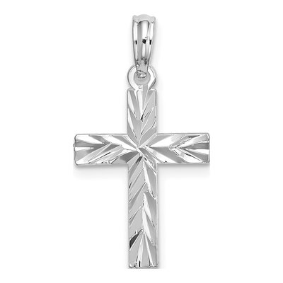 Sterling Silver Diamond-Cut Latin Cross Pendant