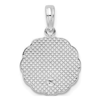 Sterling Silver Holy Communion Scalloped Pendant – view 5