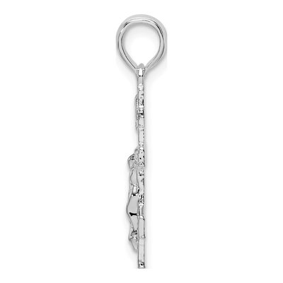 Sterling Silver Byzantine Crucifix Pendant – view 3