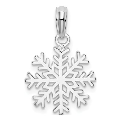 Sterling Silver Cut-Out Snowflake Pendant – view 4