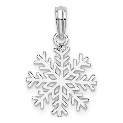 Sterling Silver Cut-Out Snowflake Pendant
