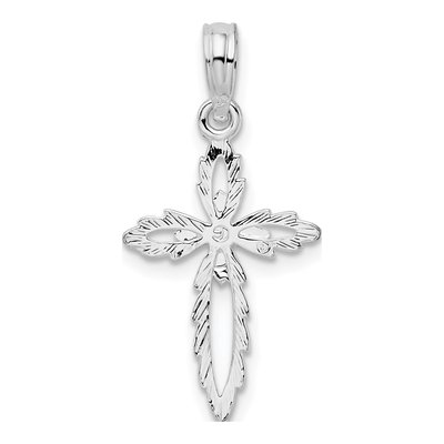 Sterling Silver Scalloped Cross Pendant – view 5