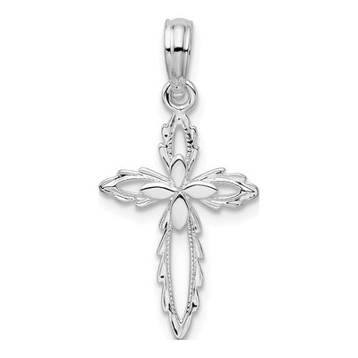 Sterling Silver Scalloped Cross Pendant